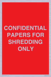 CONFIDENTIAL PAPERS FOR SHREDDING ONLY